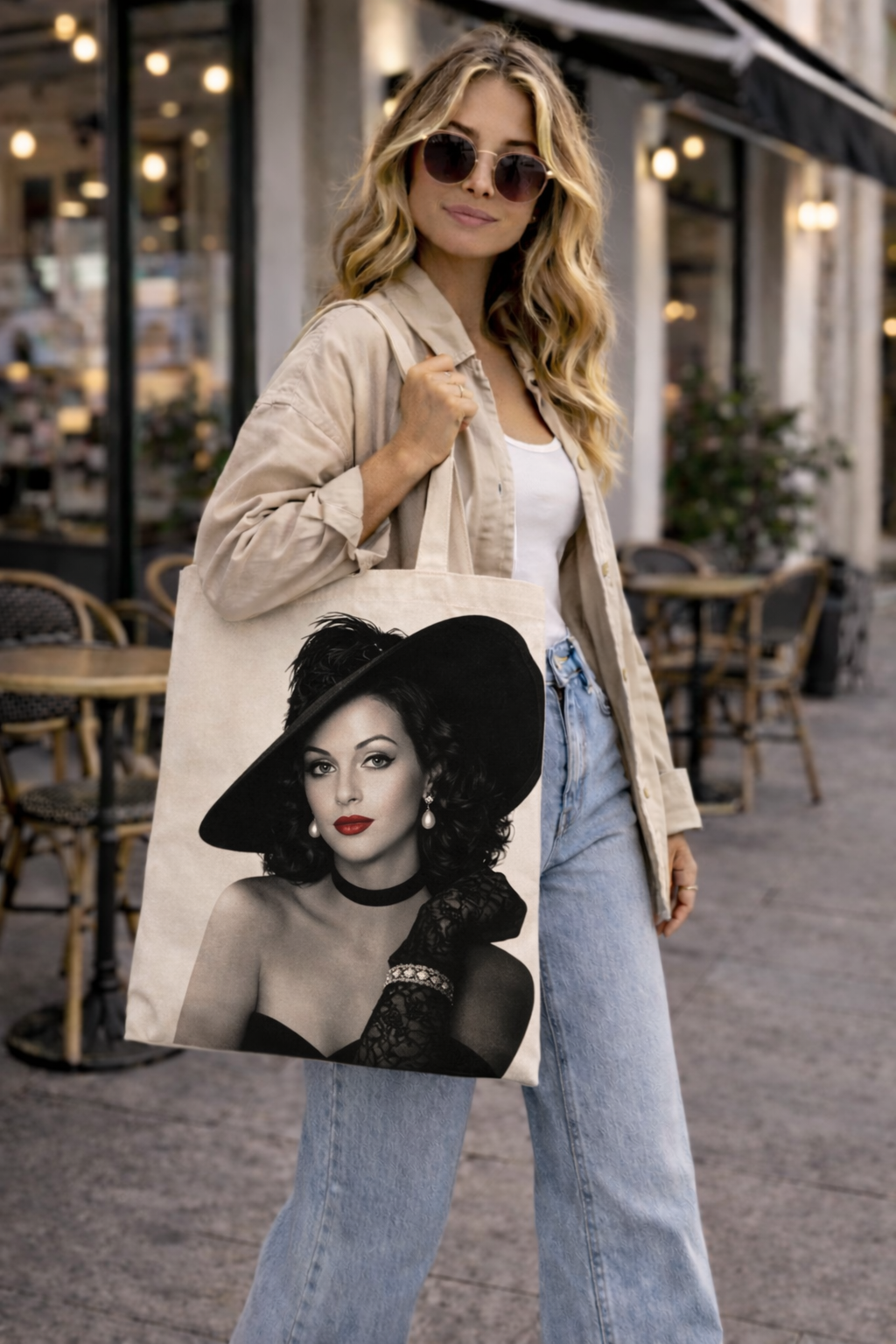 Hedy Lamarr Tote – Vintage Hollywood Statement Portrait